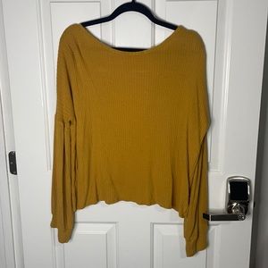 Yellow open back top